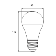 LED лампа з датчиком руху EUROELECTRIC A60-12W-E27-4000K, Euroelectric, LED-A60-12274(ST)