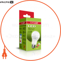 LED Лампа EUROLAMP ЕКО серія "D" А60 15W E27 3000K, Eurolamp, LED-A60-15272(D)