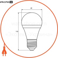LED Лампа EUROLAMP ЕКО серія "D" А60 15W E27 4000K, Eurolamp, LED-A60-15274(D)