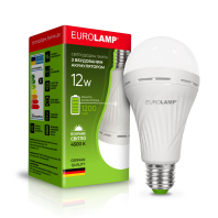 LED Лампа з акумулятором EUROLAMP А70-12W-E27-4500K, Eurolamp, LED-A70-12274(EM)