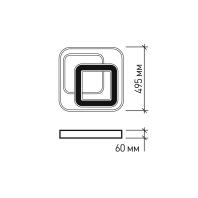 EUROLAMP LED Люстра світлодіодна акрилова квадратна A63 130W 3000-6500K, Eurolamp, LED-ALS-130-A63