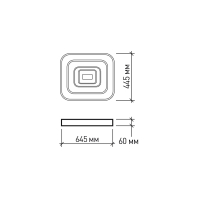 EUROLAMP LED Люстра світлодіодна акрилова квадратна A65 160W 3000-6500K, Eurolamp, LED-ALS-160-A65