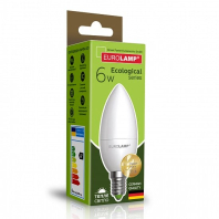 LED Лампа EUROLAMP CL-6W-E14-3000K, Eurolamp, LED-CL-06143(P)