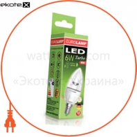Eurolamp LED-CL-06144clear(T)new led лампа candle 6w e14 4000k прозора eurolamp