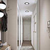 LED Світильник круглий врізний 12W-4000K EUROLAMP, Eurolamp, LED-DLR-12/4(new)(black)