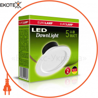 EUROLAMP LED Світильник круглий Downlight Exclusive 5W 3000K (60), Eurolamp, LED-DLR-5/3