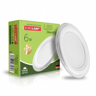 Світлодіодний EUROLAMP LED Світильник круглий DownLight 6W 3000K (скло)