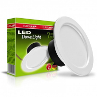 Світлодіодний EUROLAMP LED Світильник круглий DownLight 7W 4000K, Eurolamp, LED-DLR-7/4(Е)