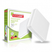Світлодіодний LED Світильник EUROLAMP квадратний накладний Practical light N26 36W 4000K, Eurolamp, LED-ES-36W-N26