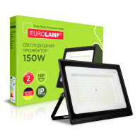 Світлодіодний EUROLAMP LED SMD Прожектор чорний з радіатором 150W 6500K, Eurolamp, LED-FL-150(B)