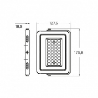 Світлодіодний EUROLAMP LED SMD Прожектор сірий з радіатором 20W 5000K, Eurolamp, LED-FL-20(gray)
