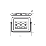 EUROLAMP SMD LED прожектор чорний з радіатором 200W 6500K, Eurolamp, LED-FL-200/65(black)