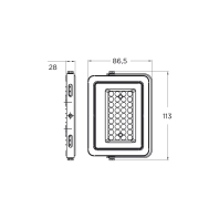 Світлодіодний EUROLAMP LED SMD Прожектор чорний з радіатором 30W 6500K, Eurolamp, LED-FL-30(B)