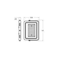 Світлодіодний EUROLAMP LED SMD Прожектор чорний з радіатором 50W 6500K, Eurolamp, LED-FL-50(B)