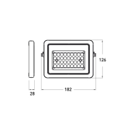 EUROLAMP LED Прожектор чорний з датчиком руху 50W 6500K, Eurolamp, LED-FL-50/65(sensor)