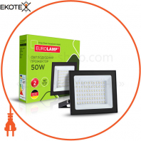 EUROLAMP LED SMD Прожектор черный с радиатором 50W 5000K (30)