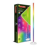LED Торшер підлоговий 15W RGB  DC12V білий EUROLAMP, Eurolamp, LED-FLD-15W(RGB)W