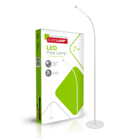 EUROLAMP LED торшер підлоговий N1 7W 5000K dimmable білий, Eurolamp, LED-FLD1-7W(white)