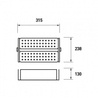 EUROLAMP LED Прожектор модульний з відкритим радіатором 100W 5000K, Eurolamp, LED-FLM-100/50