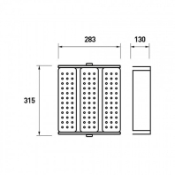 EUROLAMP LED Прожектор модульний з відкритим радіатором 150W 5000K, Eurolamp, LED-FLM-150/50