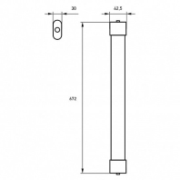 EUROLAMP LED Світильник лінійний IP65 18W 6500K (0.6m), Eurolamp, LED-FX(0.6)-18/65(slim)
