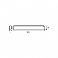 Світлодіодний EUROLAMP LED Світильник лінійний 32W 4000K (1.2m) EMC, Eurolamp, LED-FX(1.2)-32/4(EMC)