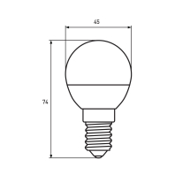 LED Лампа EUROLAMP прозора G45-5W-E14-3000K, Eurolamp, LED-G45-05143(D)clear