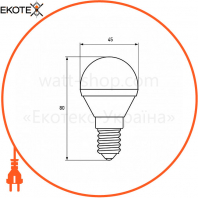 LED Лампа EUROLAMP ЕКО серія "D" G45 5W E14 4000K