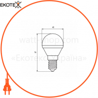 Світлодіодна EUROLAMP LED Лампа "Шар" ЕURO G45 5W E14 3000K