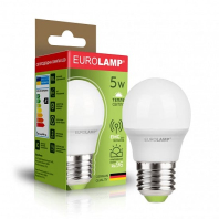 Cвітлодіодна EUROLAMP LED Лампа “Шар” ЕURO G45 5W E27 3000K, Eurolamp, LED-G45-05273(EURO)