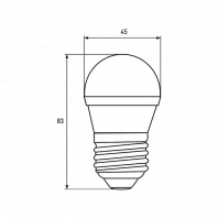 LED Лампа EUROELECTRIC G45-5W-E27-4000K, Euroelectric, LED-G45-05274(EE)