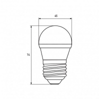 Cвітлодіодна EUROLAMP LED Лампа “Шар” ЕURO G45 5W E27 4000K, Eurolamp, LED-G45-05274(EURO)