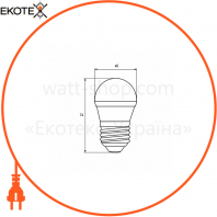 Світлодіодна EUROLAMP LED Лампа "Шар" ЕURO G45 5W E27 4000K