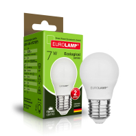 LED Лампа EUROLAMP G45-7W-E27-3000K, Eurolamp, LED-G45-07273(P)