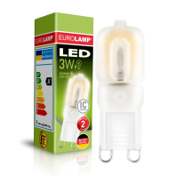 LED Лампа капсульна EUROLAMP пластик G9-3W-4000K, Eurolamp, LED-G9-0340(220)