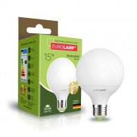 LED Лампа EUROLAMP G95-15W-E27-3000K