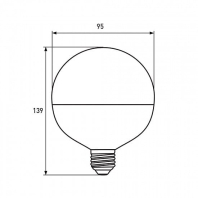 LED Лампа EUROLAMP G95-15W-E27-3000K, Eurolamp, LED-G95-15272(P)