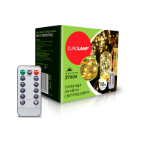 LED Гірлянда лінійна EUROLAMP 10м-2700К (S2), Eurolamp, LED-GL-100/10/27(S2)