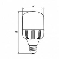 LED Лампа високопотужна EUROELECTRIC 30W-E27-6500K, Euroelectric, LED-HP-30276(P)