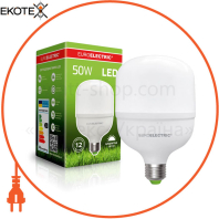 EUROELECTRIC LED Лампа сверхмощная Plastic T140 50W E40 6500K (12)