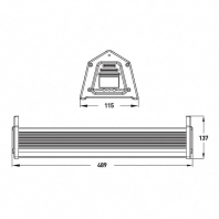 Світлодіодний EUROLAMP LED Світильник лінійний HIGH POWER 100W 5000K, Eurolamp, LED-LHP-100W
