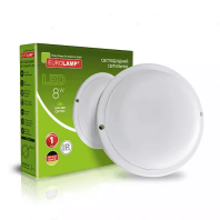 Светодиодный EUROLAMP LED Светильник круглый накладной ЖКХ G3 8W 5000K