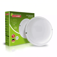 LED Світильник круглий накладний ЖКГ з датчиком руху 12W-5000K EUROLAMP