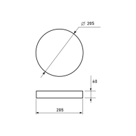 LED Світильник круглий накладний ЖКГ 24W-5000K EUROLAMP, Eurolamp, LED-NLR-24/50(G6)