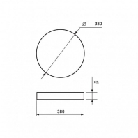 LED Світильник круглий накладний deco 48W-4000K EUROLAMP, Eurolamp, LED-NLR-48W-T13