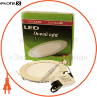 Eurolamp LED-PLR-12/3 eurolamp led светильник круглый downlight 12w 3000k (20)