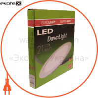 Eurolamp LED-PLR-21/3 led panel (кругл.) 21w 3000k 220v