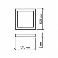 Світлодіодний Промо-набір EUROLAMP LED Світильники 60*60 40W 5000K 2в1, Eurolamp, LED-Panel-40/50(110)(2)
