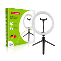 LED Світильник кільцевий EUROLAMP 15W, Eurolamp, LED-RL-15W(black)