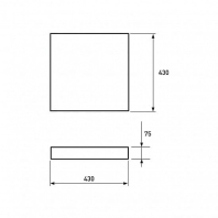 LED Світильник з пультом керування 36W-3000-6500K EUROLAMP, Eurolamp, LED-SLS-36W-N17(deco)